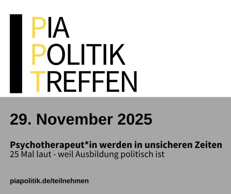 26. PiA-Politik-Treffen „(Ohn)Macht in der Ausbildung: Zusammen ist man weniger allein“ 26 Mal laut – weil Ausbildung politisch ist